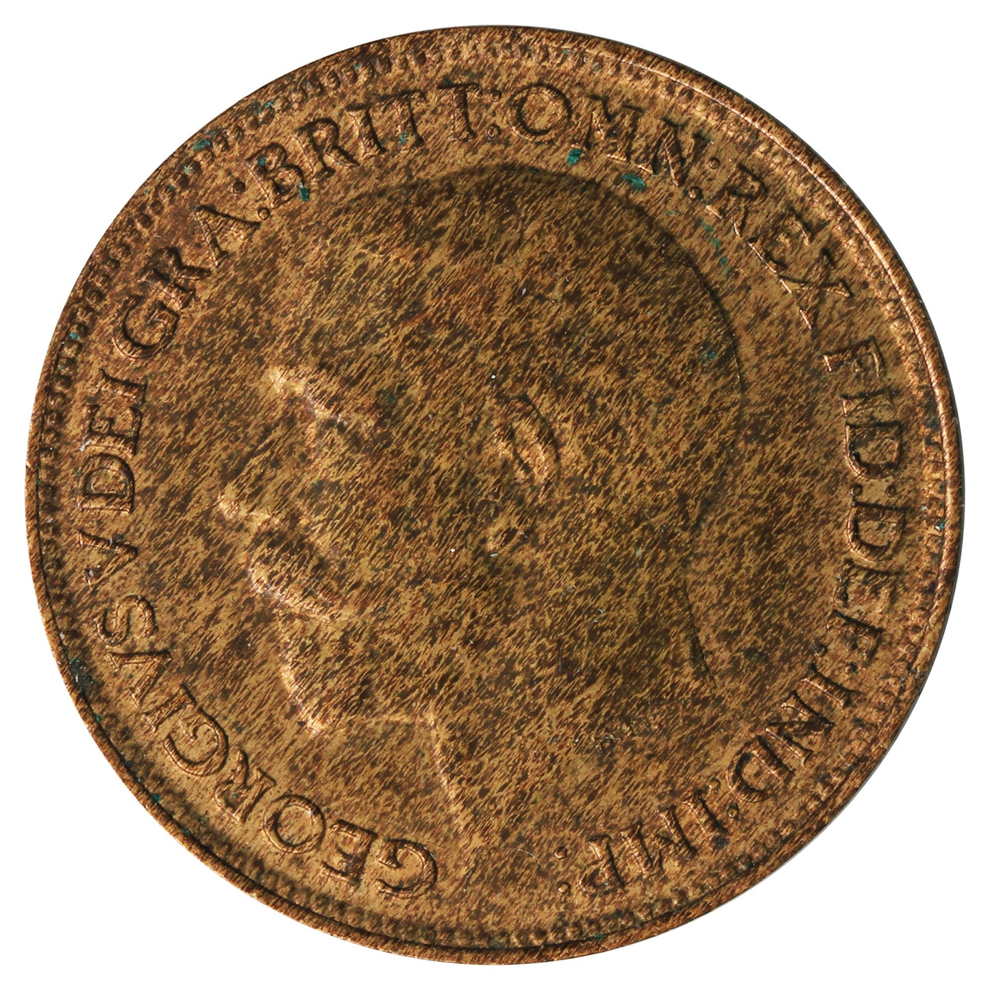 Great Britain 1920 Farthing Almost Uncirculated (AU50)