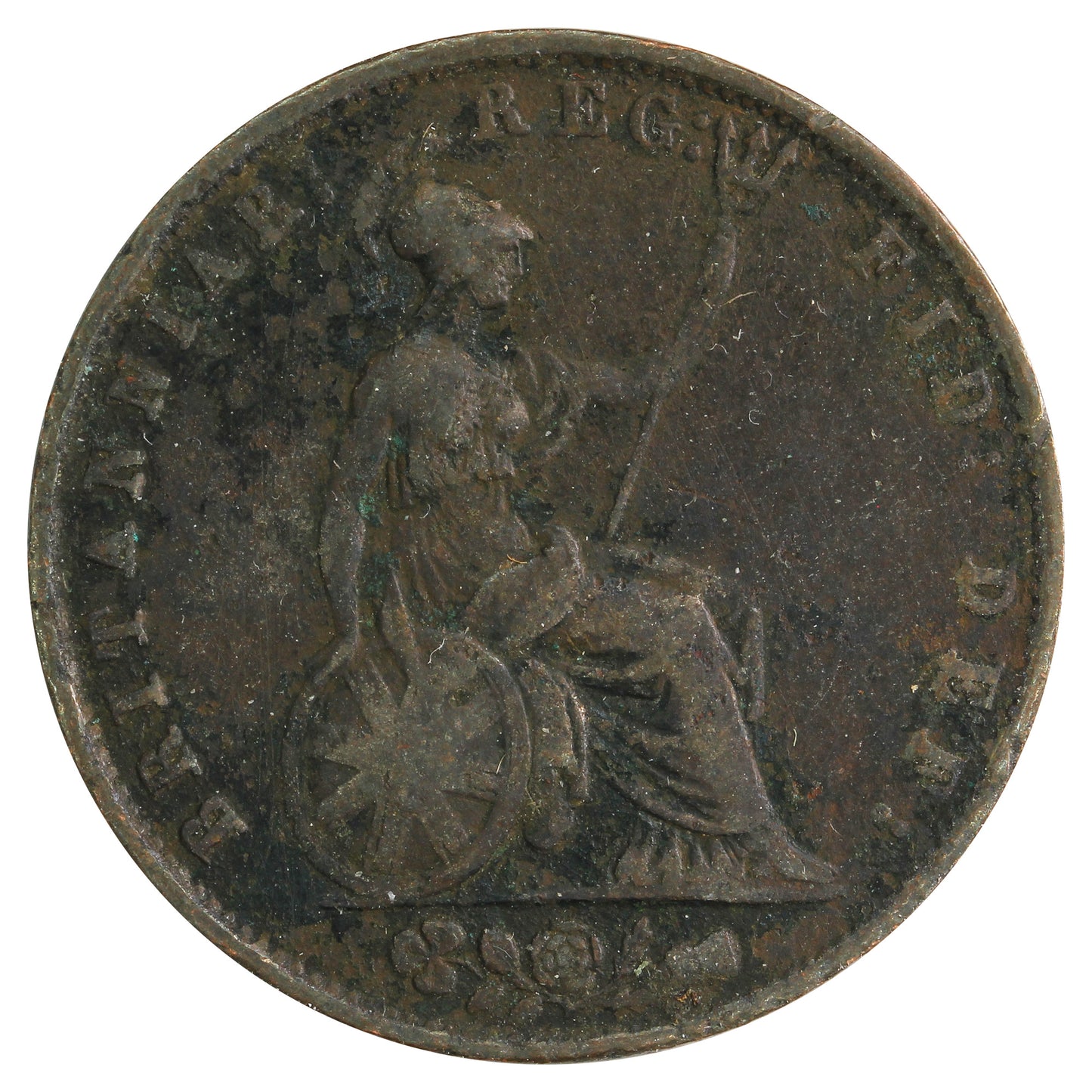 Great Britain 1855 1/2 Penny Fine (F12)