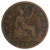 Great Britain 1862 1/2 Penny Very Good (VG8)