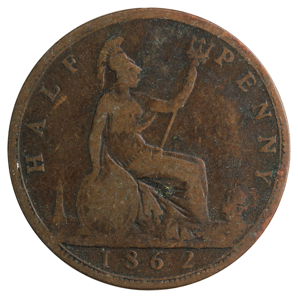 Great Britain 1862 1/2 Penny Very Good (VG8)