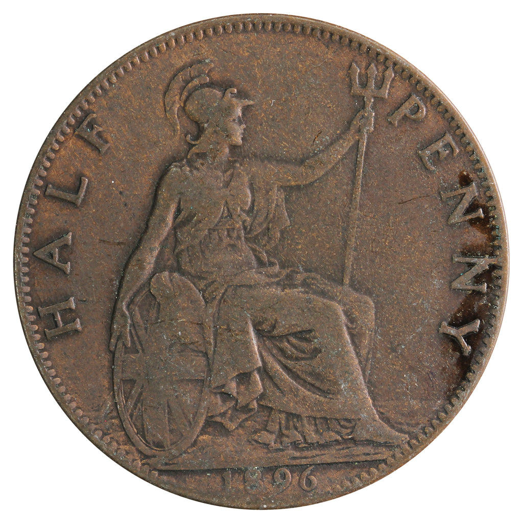 Great Britain 1896 1/2 Penny Fine (F12)