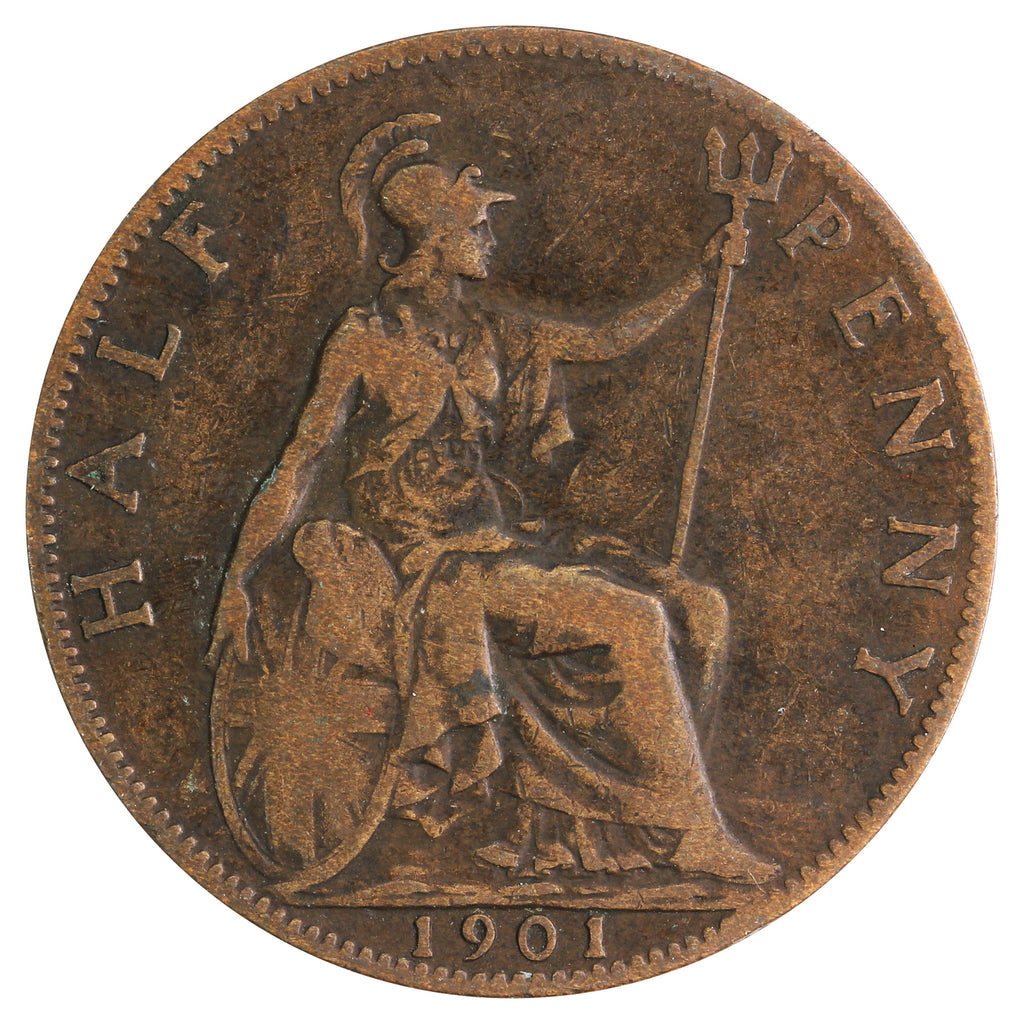 Great Britain 1901 1/2 Penny F-VF (F15)