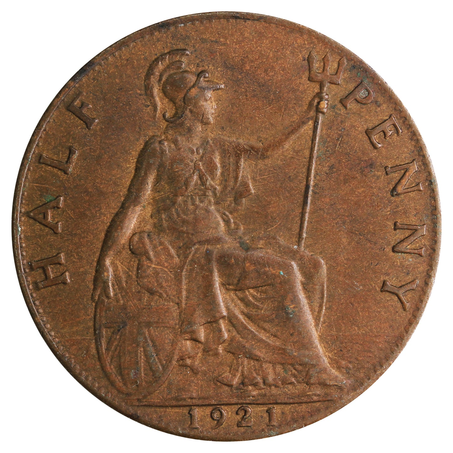 Great Britain 1921 1/2 Penny Extra Fine (EF40)