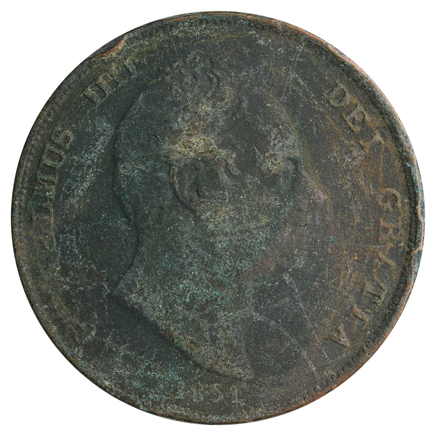 Great Britain 1831 Penny Fine (F12)
