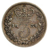 Great Britain 1834 3 Pence Very Fine (VF-30)