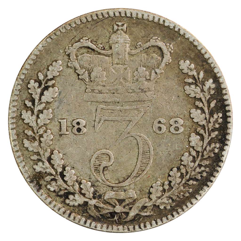 Great Britain 1868 3 Pence Fine (F12)