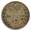 Great Britain 1878 3 Pence Fine (F-12)