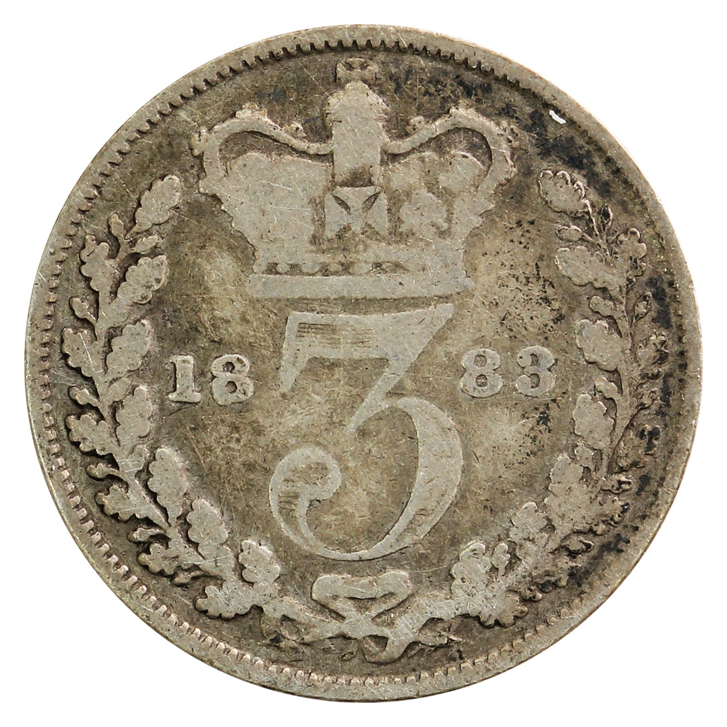 Great Britain 1883 3 Pence Very Good (VG-8)