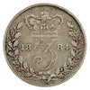 Great Britain 1884 3 Pence F-VF (F15)