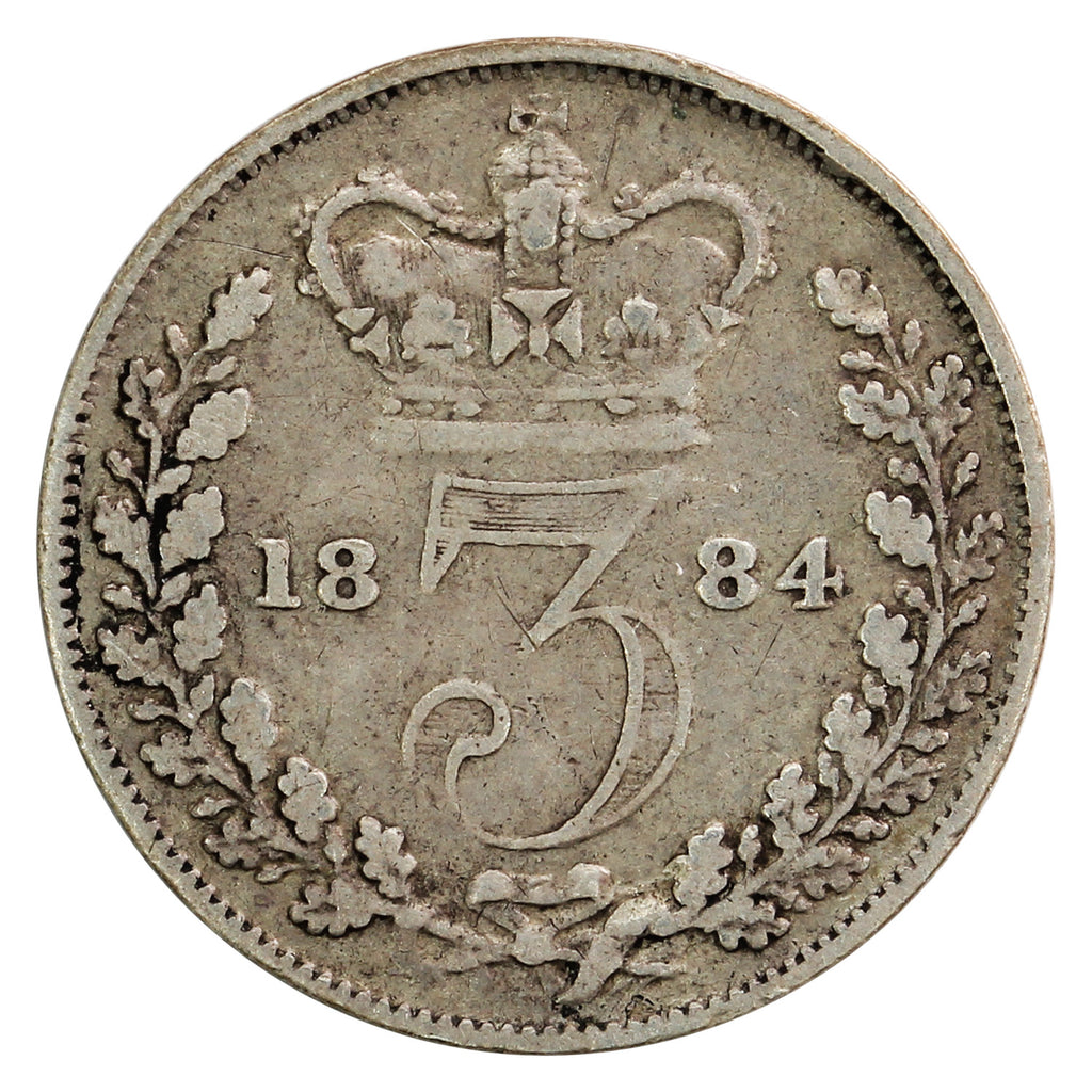 Great Britain 1884 3 Pence F-VF (F15)