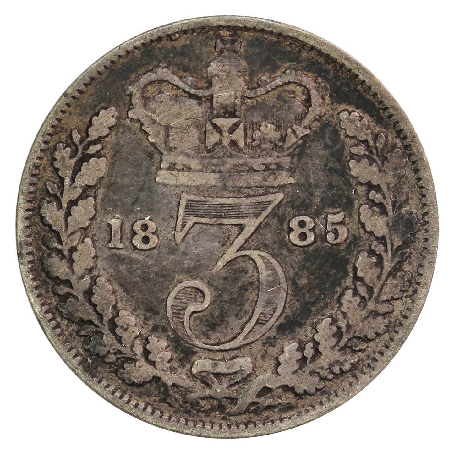 Great Britain 1885 3 Pence F-VF (F15)