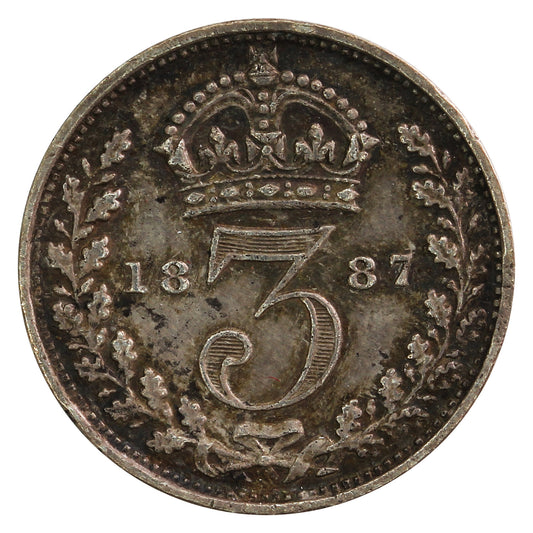 Great Britain 1887 Jubilee 3 Pence Extra Fine (EF40)
