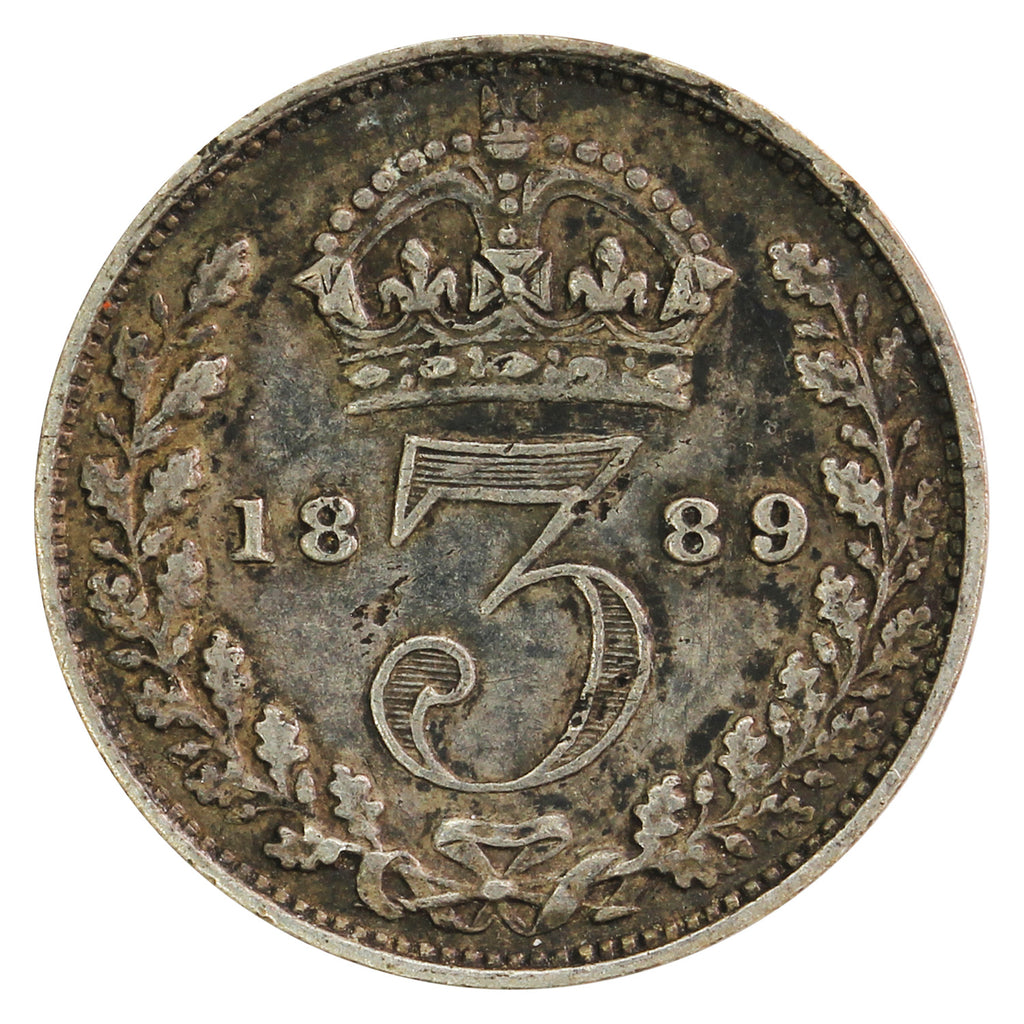 Great Britain 1889 3 Pence Very Fine (VF20)