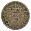 Great Britain 1890 3 Pence Very Good (VG8)