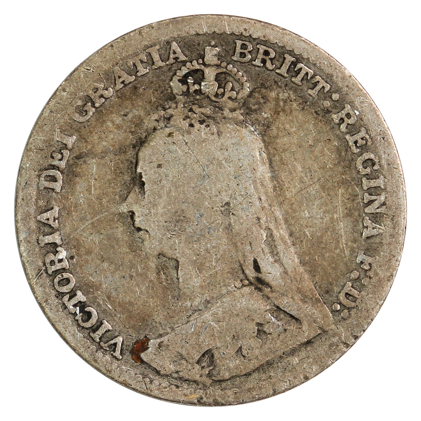 Great Britain 1890 3 Pence Very Good (VG8)
