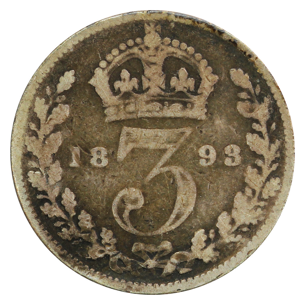 Great Britain 1893 Closed 3 3 Pence G-VG (G6)