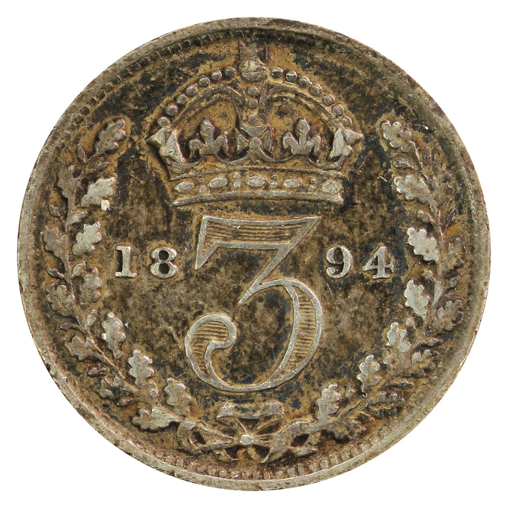 Great Britain 1894 3 Pence Very Fine (VF20)