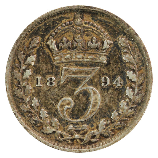 Great Britain 1894 3 Pence Very Fine (VF20)