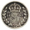 Great Britain 1897 3 Pence F-VF (F15)