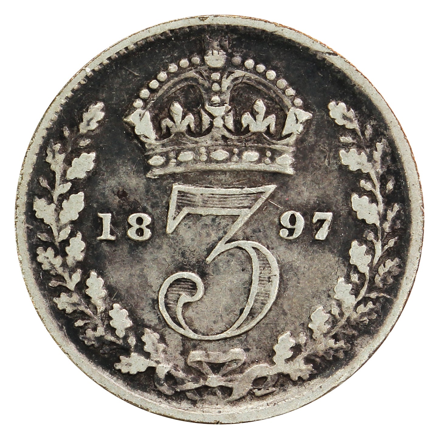 Great Britain 1897 3 Pence F-VF (F15)