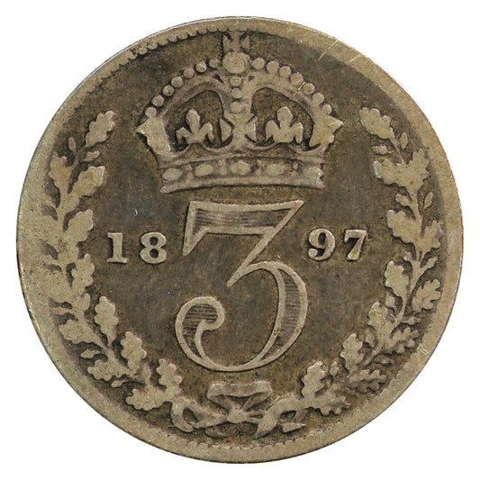 Great Britain 1897 3 Pence G-VG (G-6)