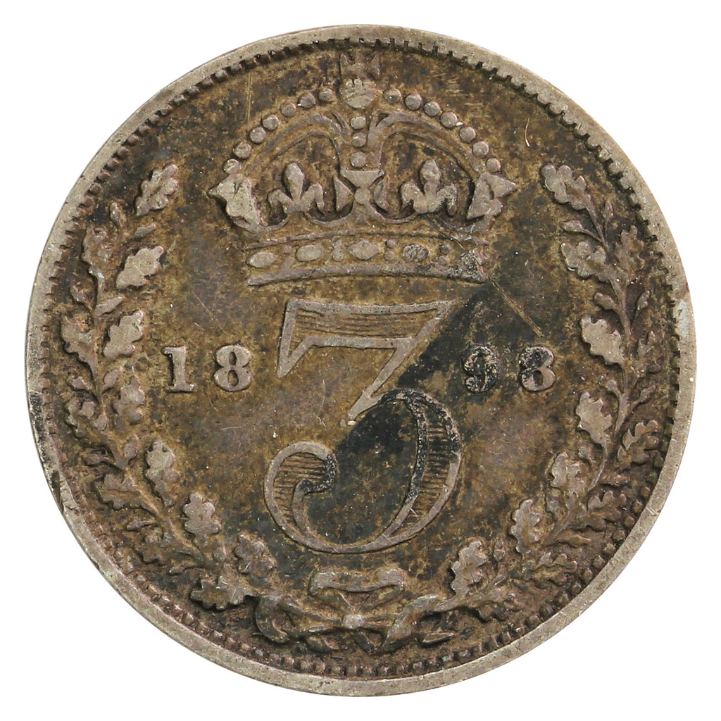 Great Britain 1898 3 Pence F-VF (F15)