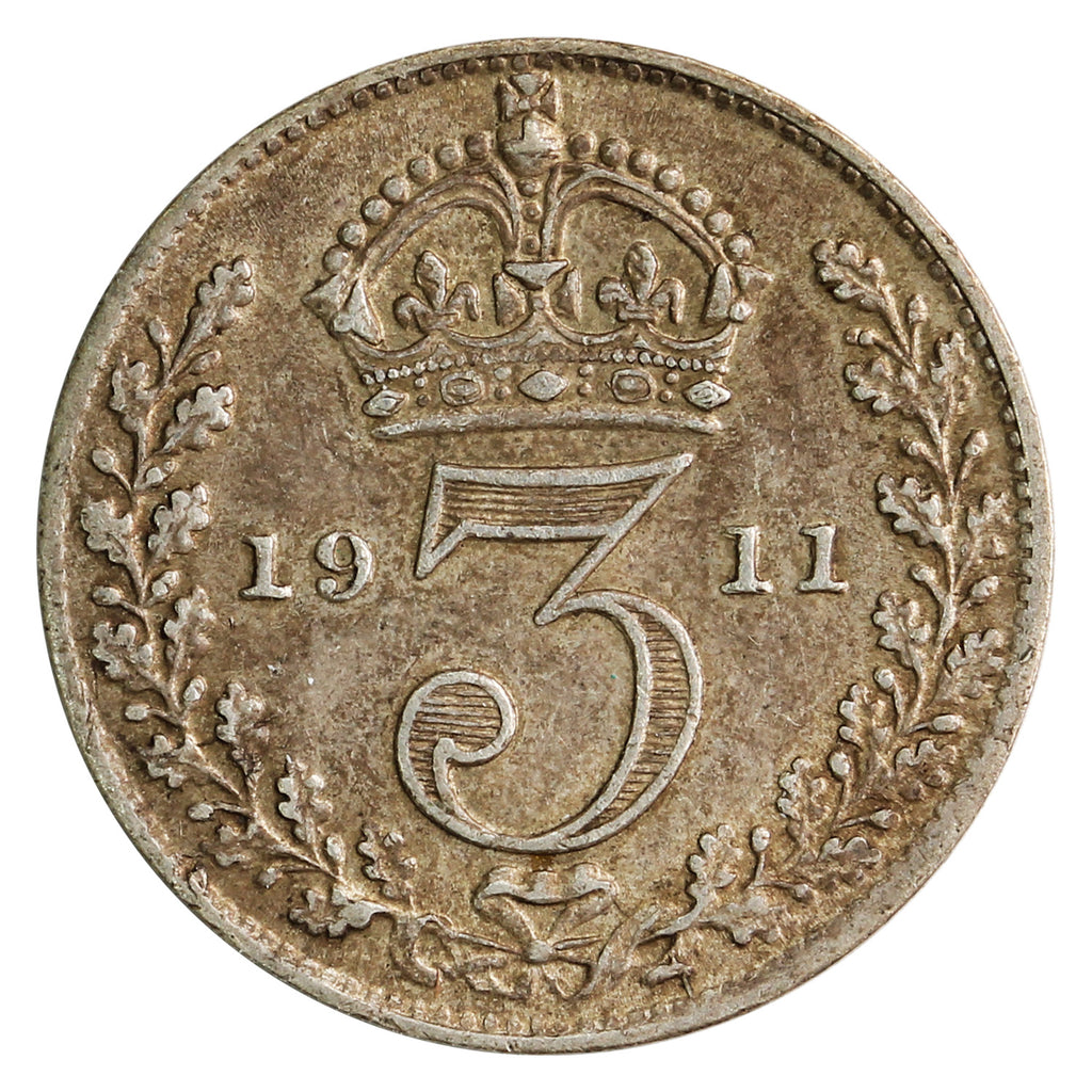 Great Britain 1911 3 Pence VF-EF (VF30)