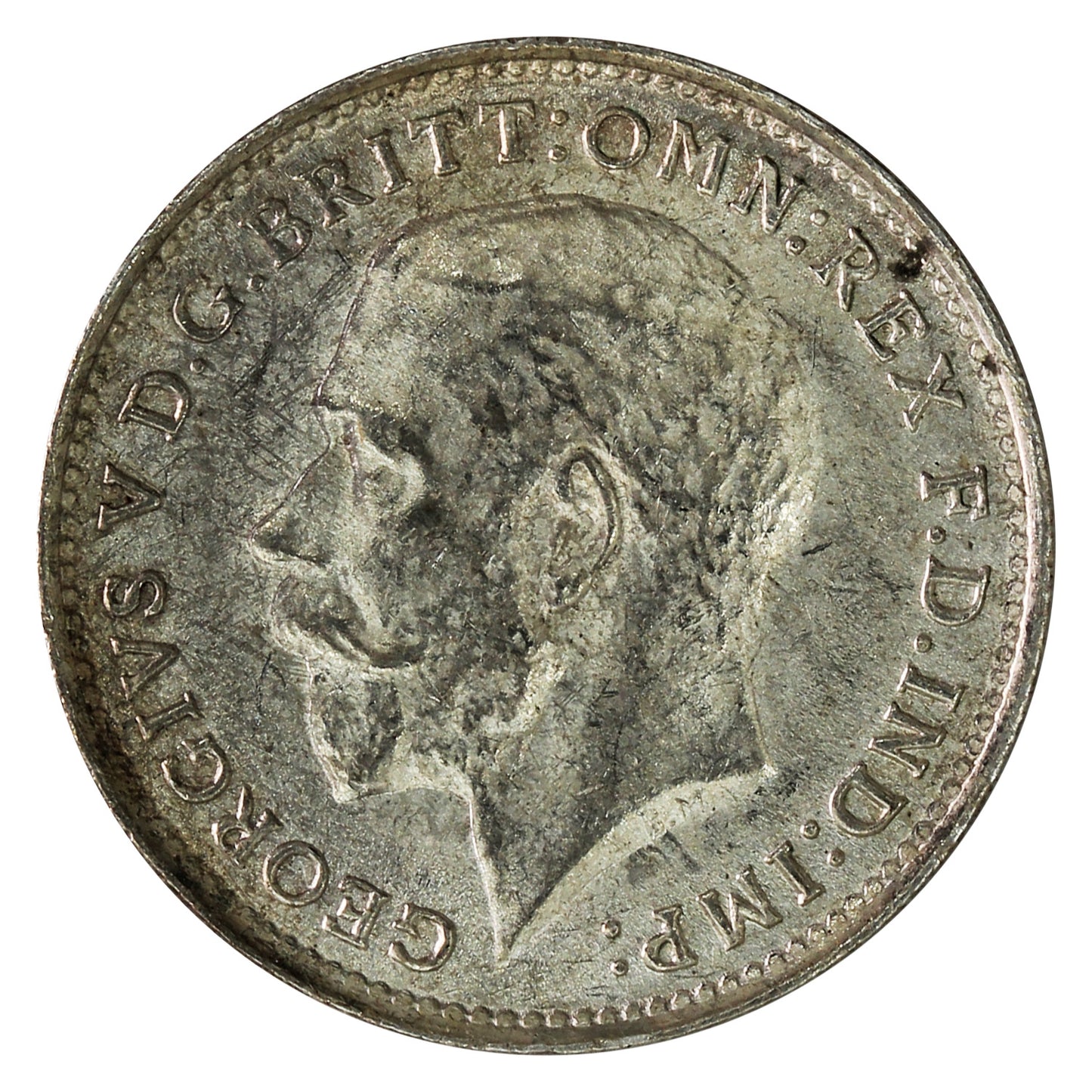 Great Britain 1919 3 Pence Almost Uncirculated (AU50)