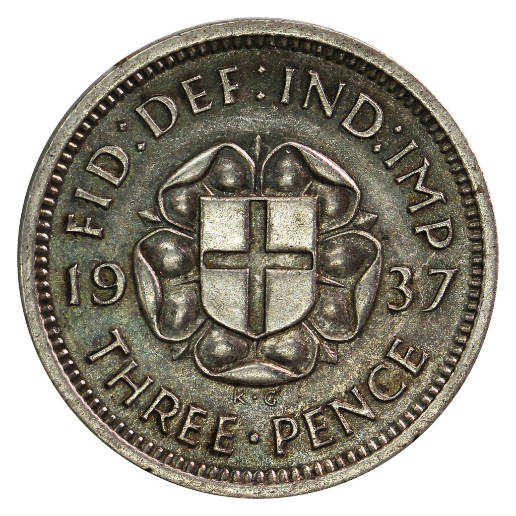 Great Britain 1937 Silver 3 Pence Circulated