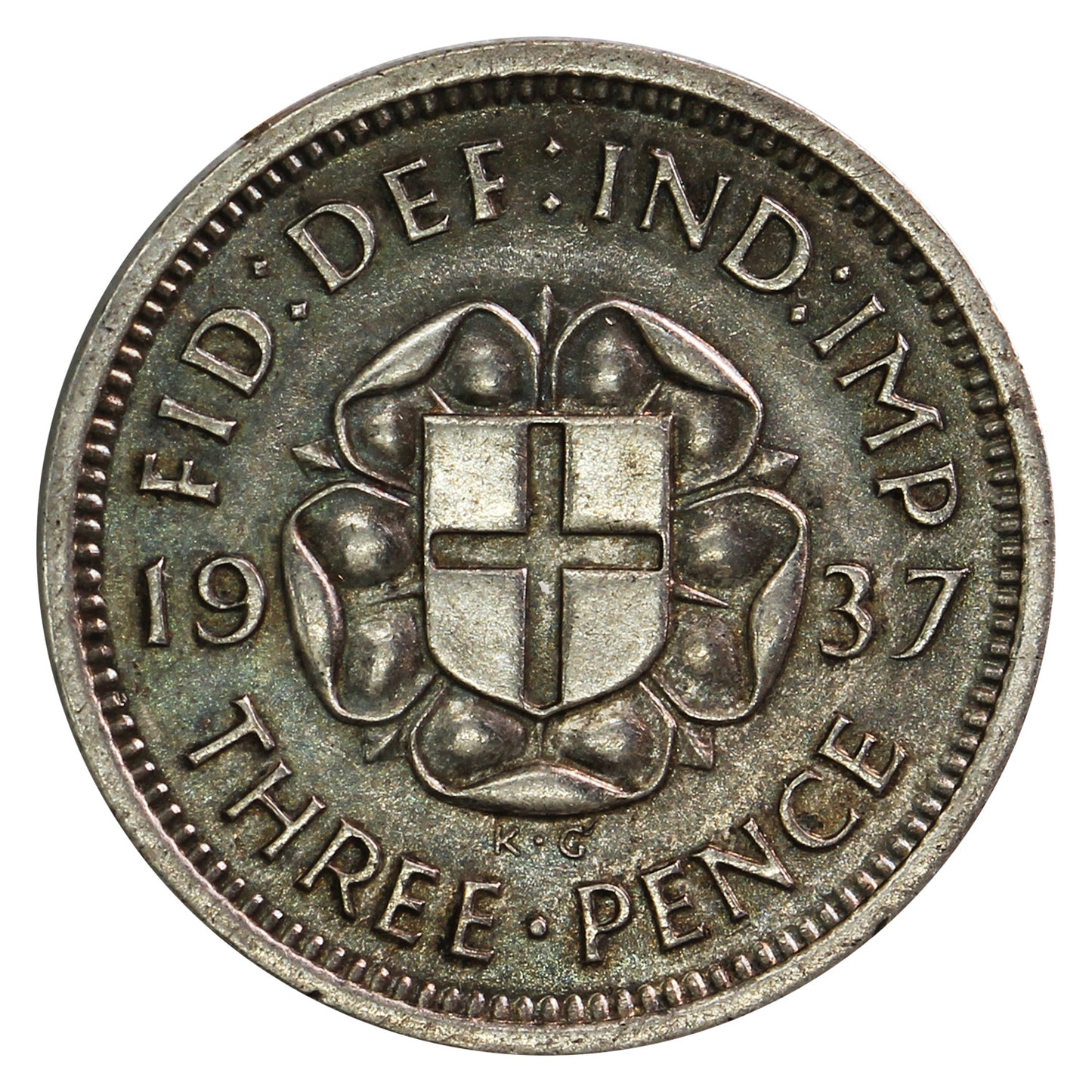 Great Britain 1937 Silver 3 Pence Circulated