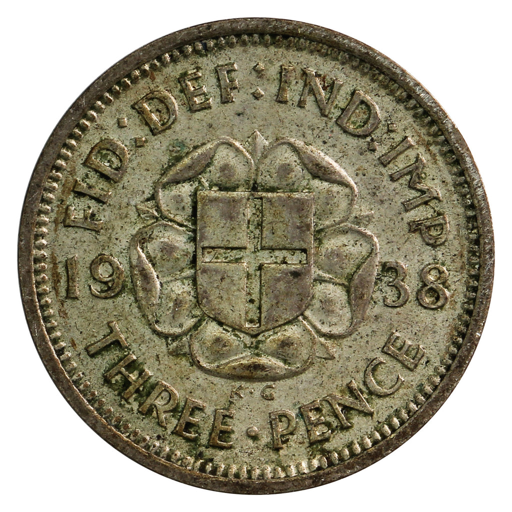 Great Britain 1938 Silver 3 Pence Circulated