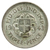 Great Britain 1943 Silver 3 Pence Extra Fine (EF40)