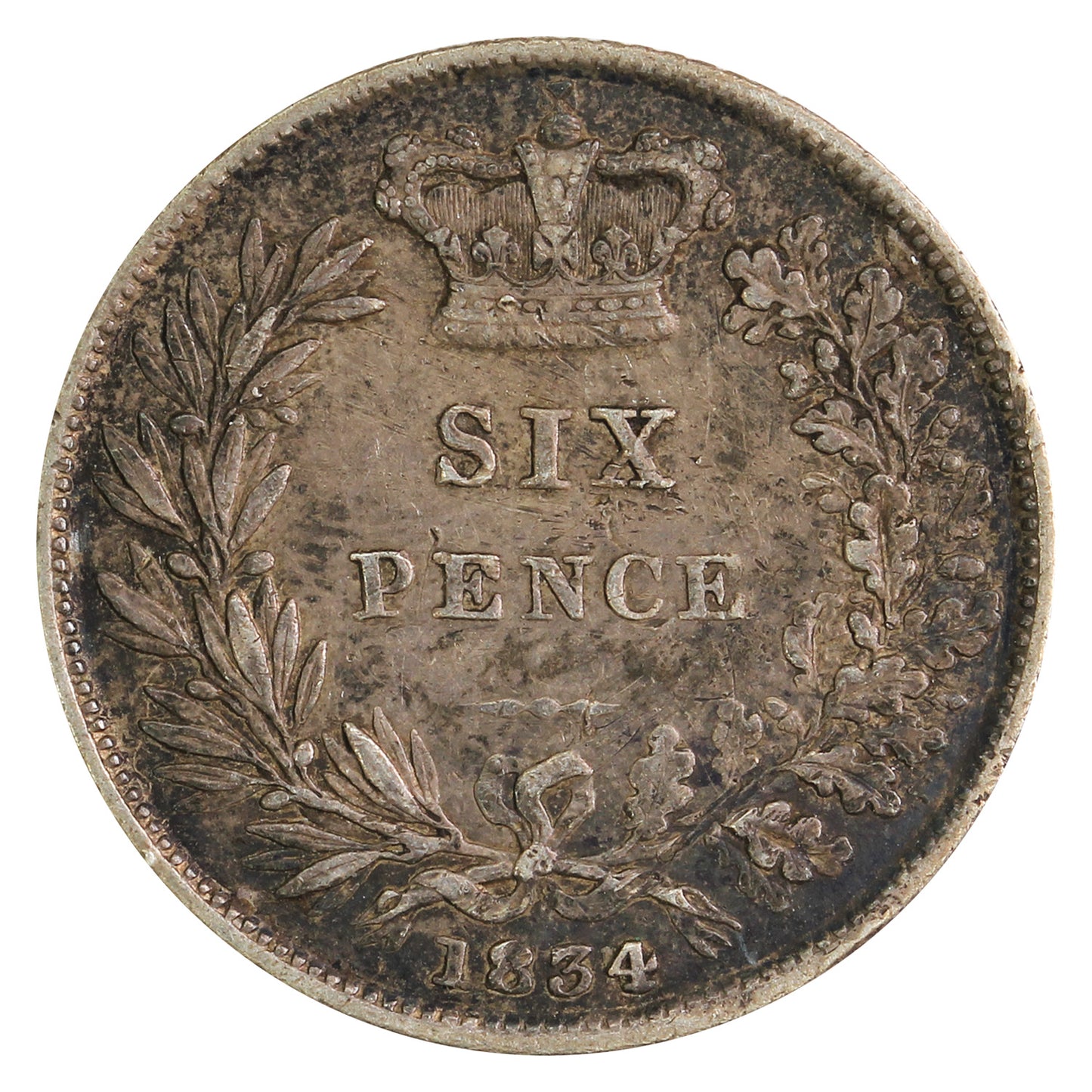 Great Britain 1834 6 Pence Very Fine (VF20)