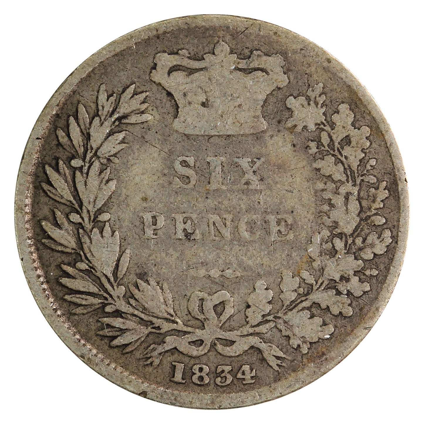 Great Britain 1834 6 Pence Very Good (VG8)