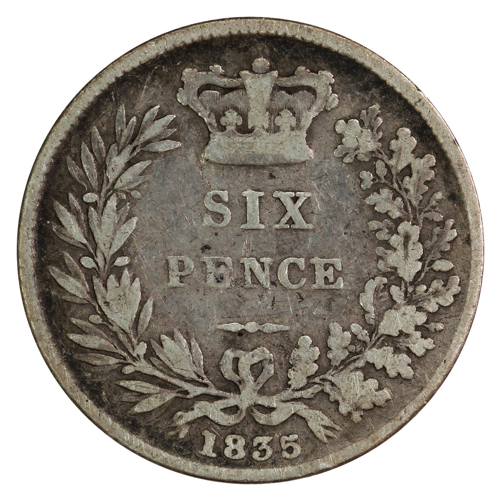 Great Britain 1835 6 Pence Fine (F12)