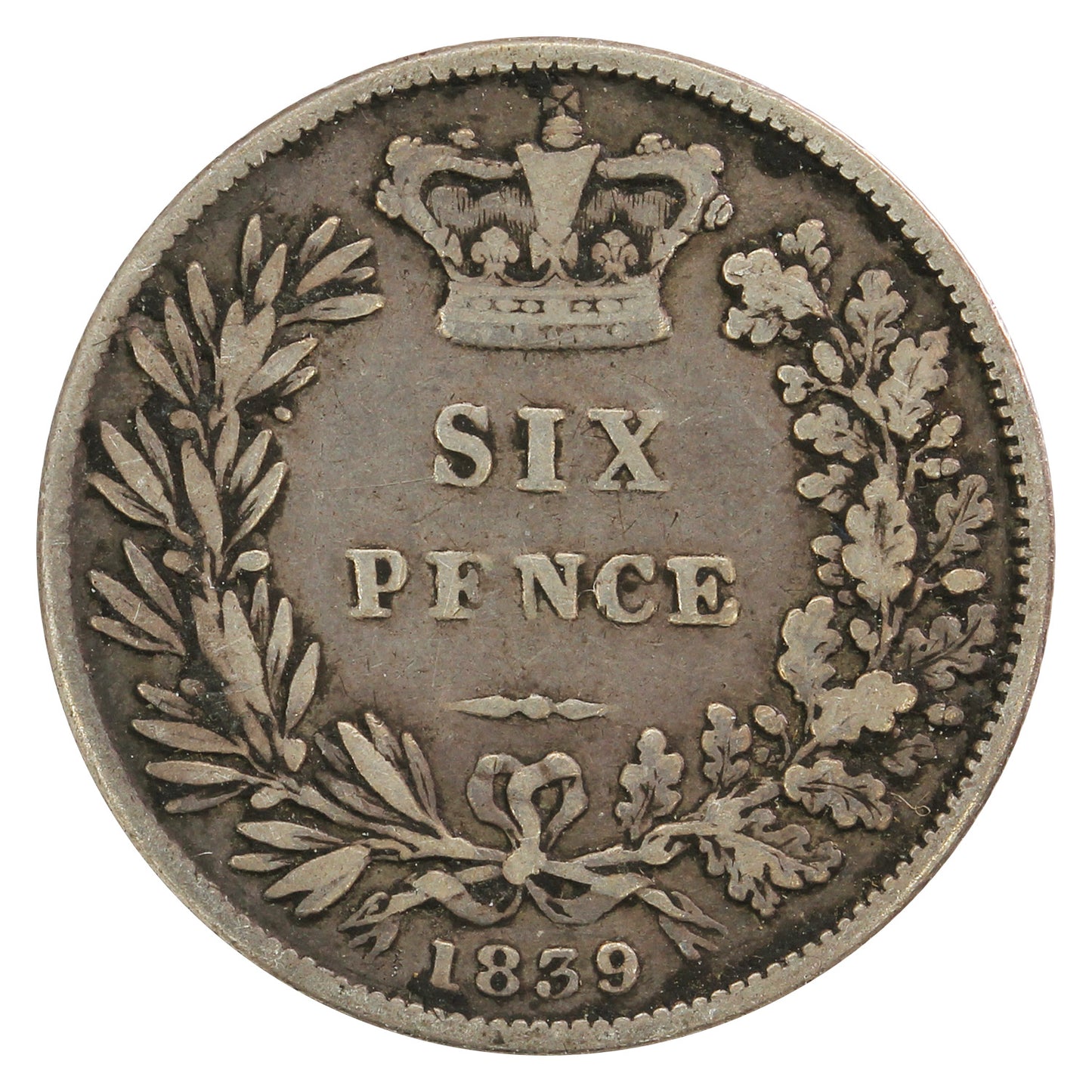 Great Britain 1839 6 Pence VG-F (VG10)