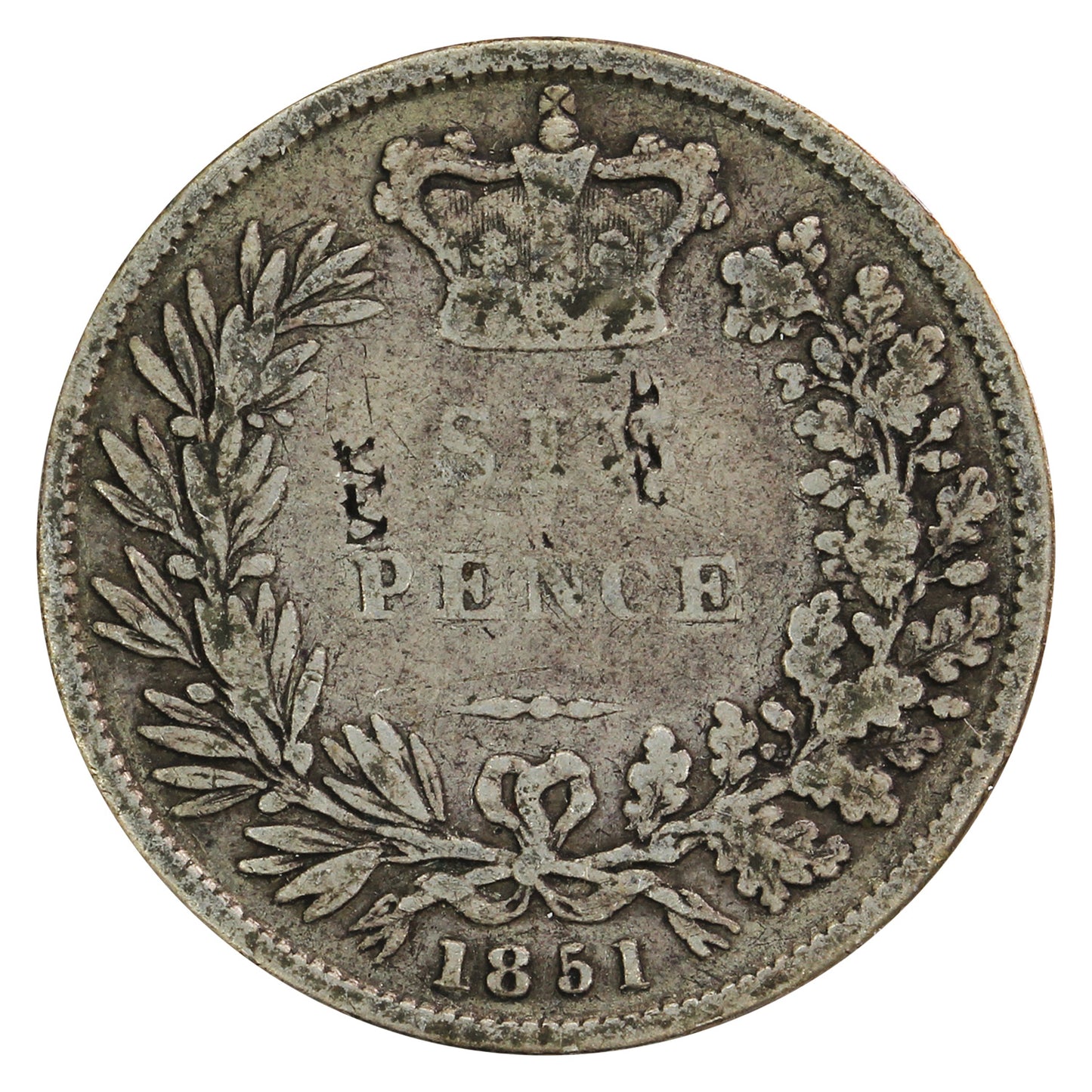 Great Britain 1851 6 Pence Very Good (VG8)