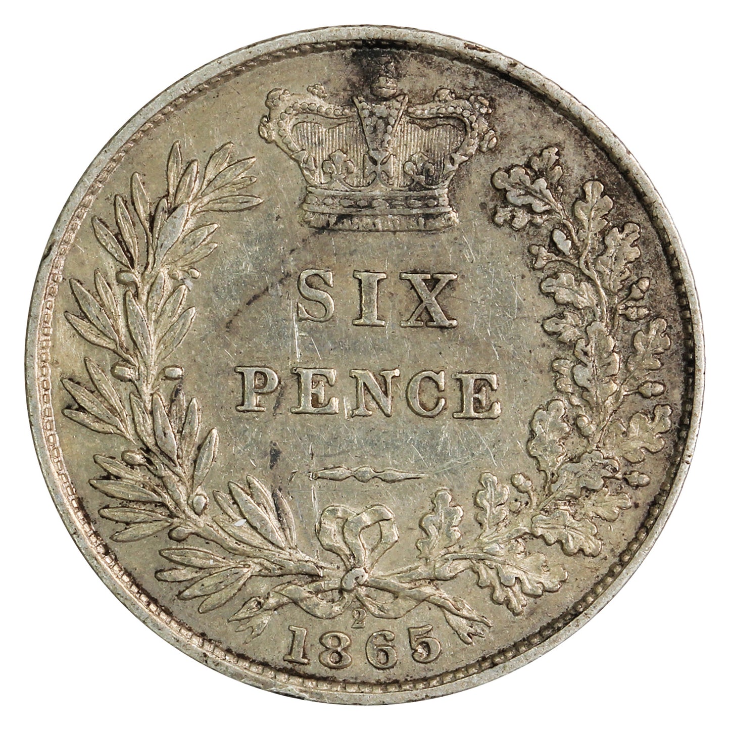 Great Britain 1865 Die #2 6 Pence Very Fine (VF20)