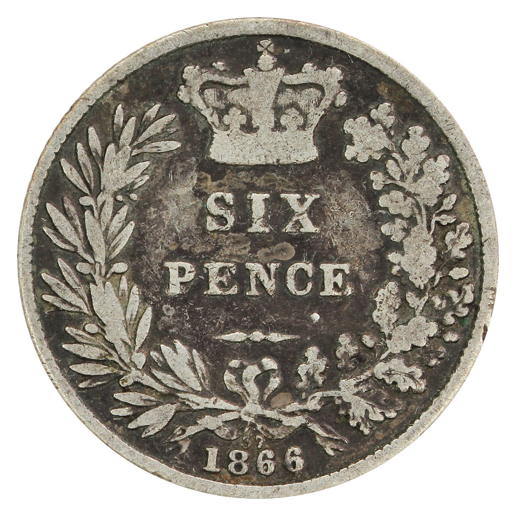 Great Britain 1866 Die #37 6 Pence VG-F (VG10)