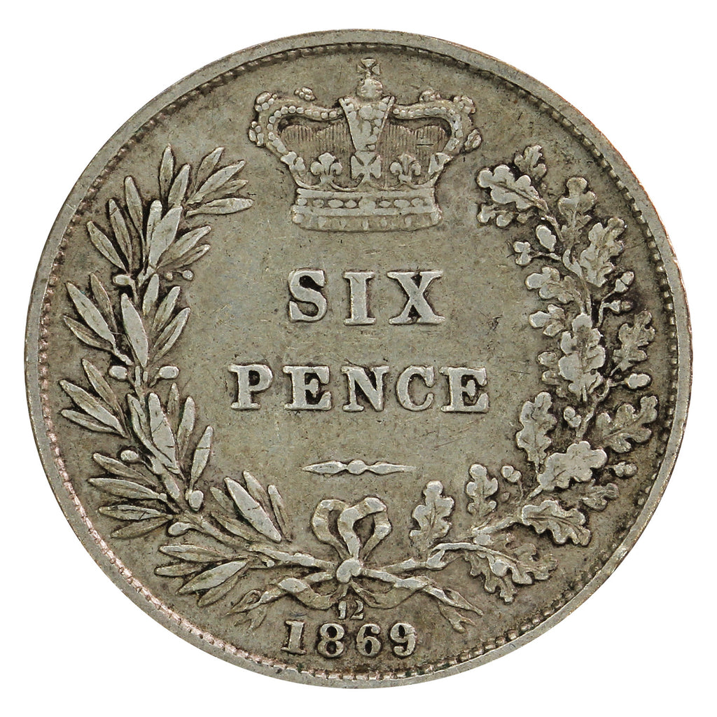 Great Britain 1869 Die #12 6 Pence Fine (F12)