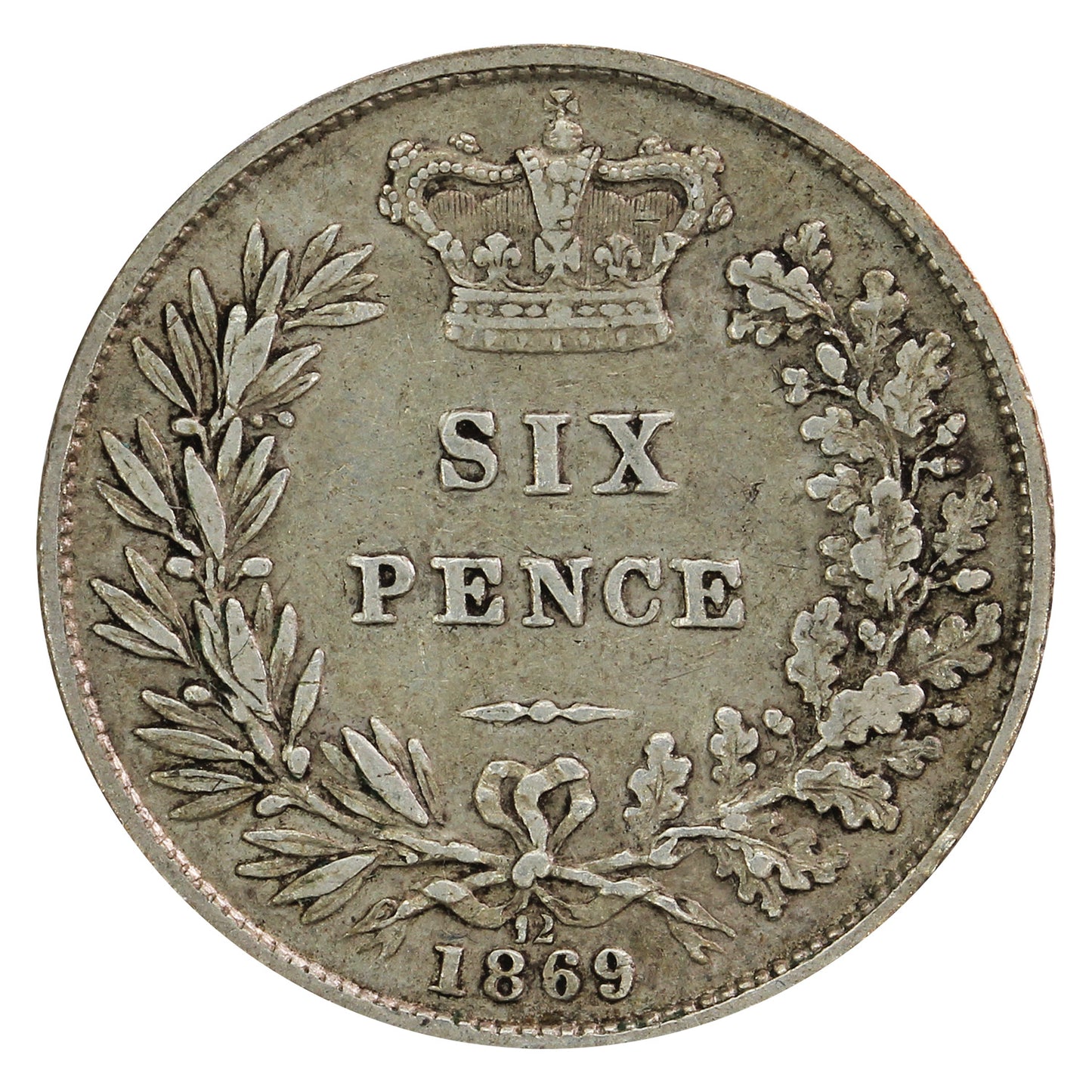 Great Britain 1869 Die #12 6 Pence Fine (F12)