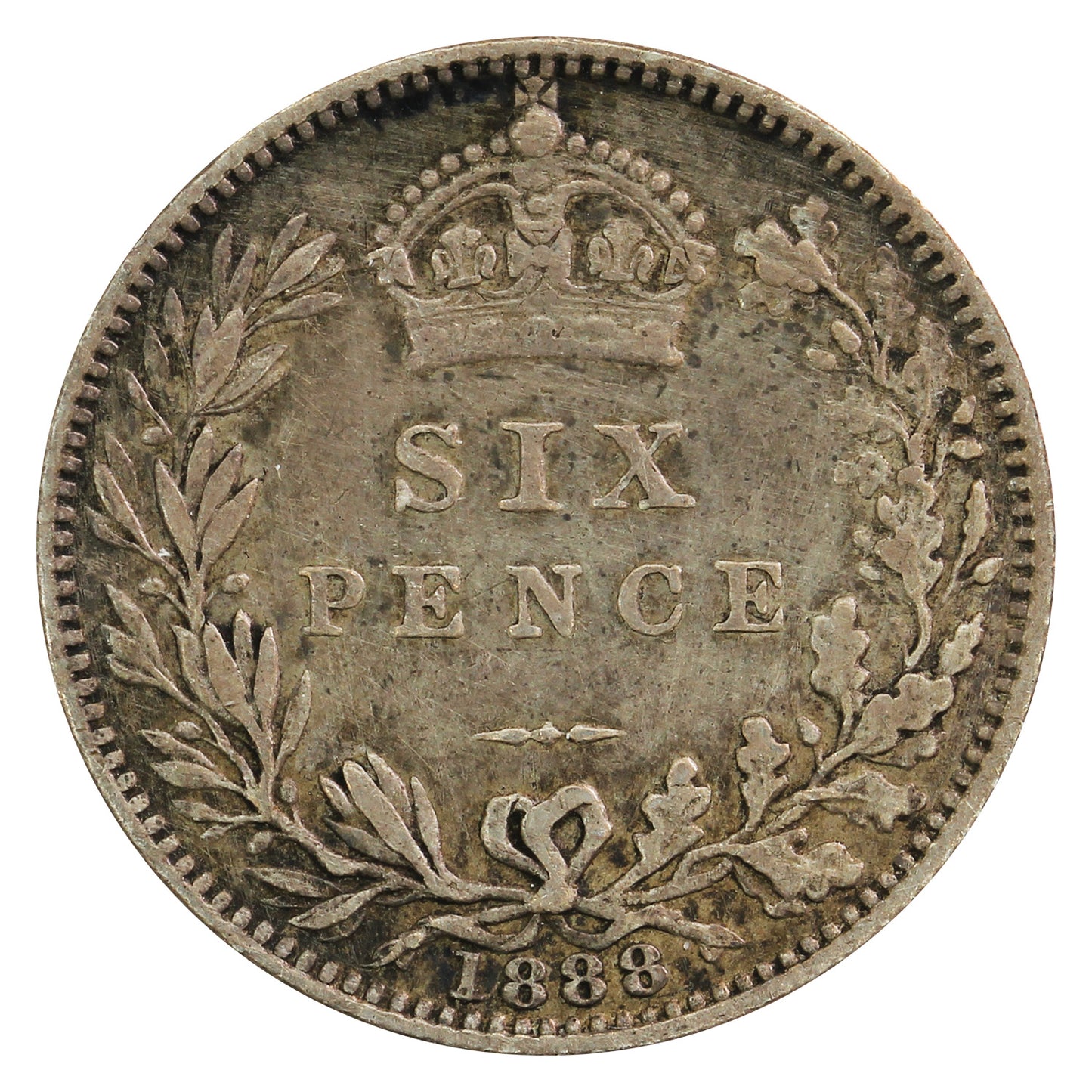 Great Britain 1888 6 Pence Very Fine (VF20)