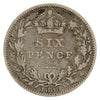 Great Britain 1888 6 Pence F-VF (F15)