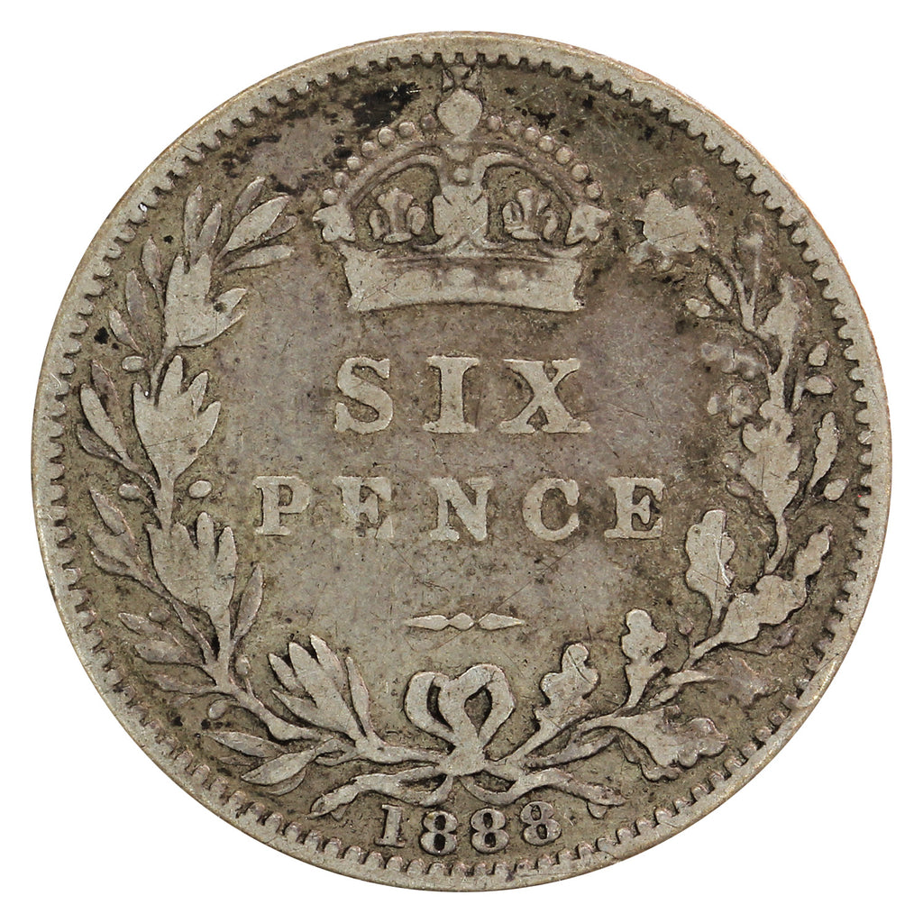 Great Britain 1888 6 Pence F-VF (F15)