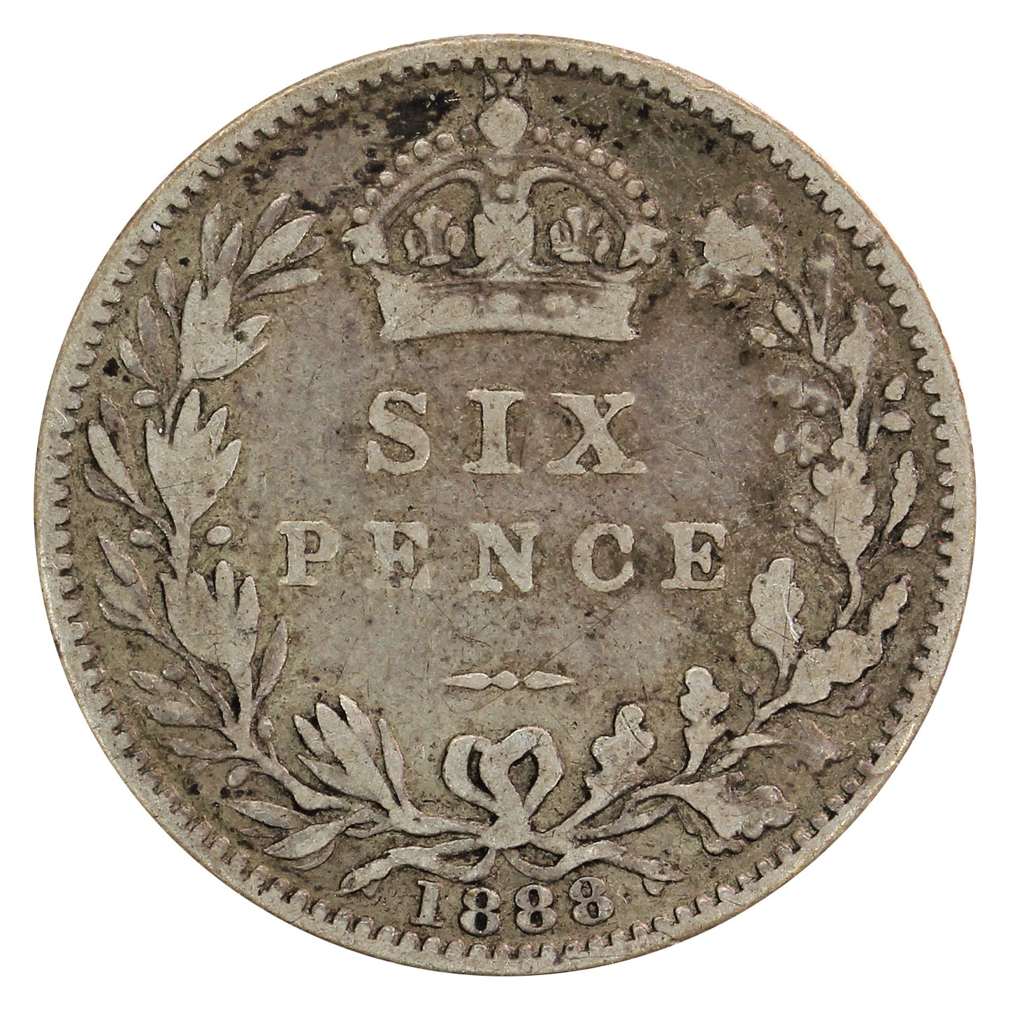 Great Britain 1888 6 Pence F-VF (F15)