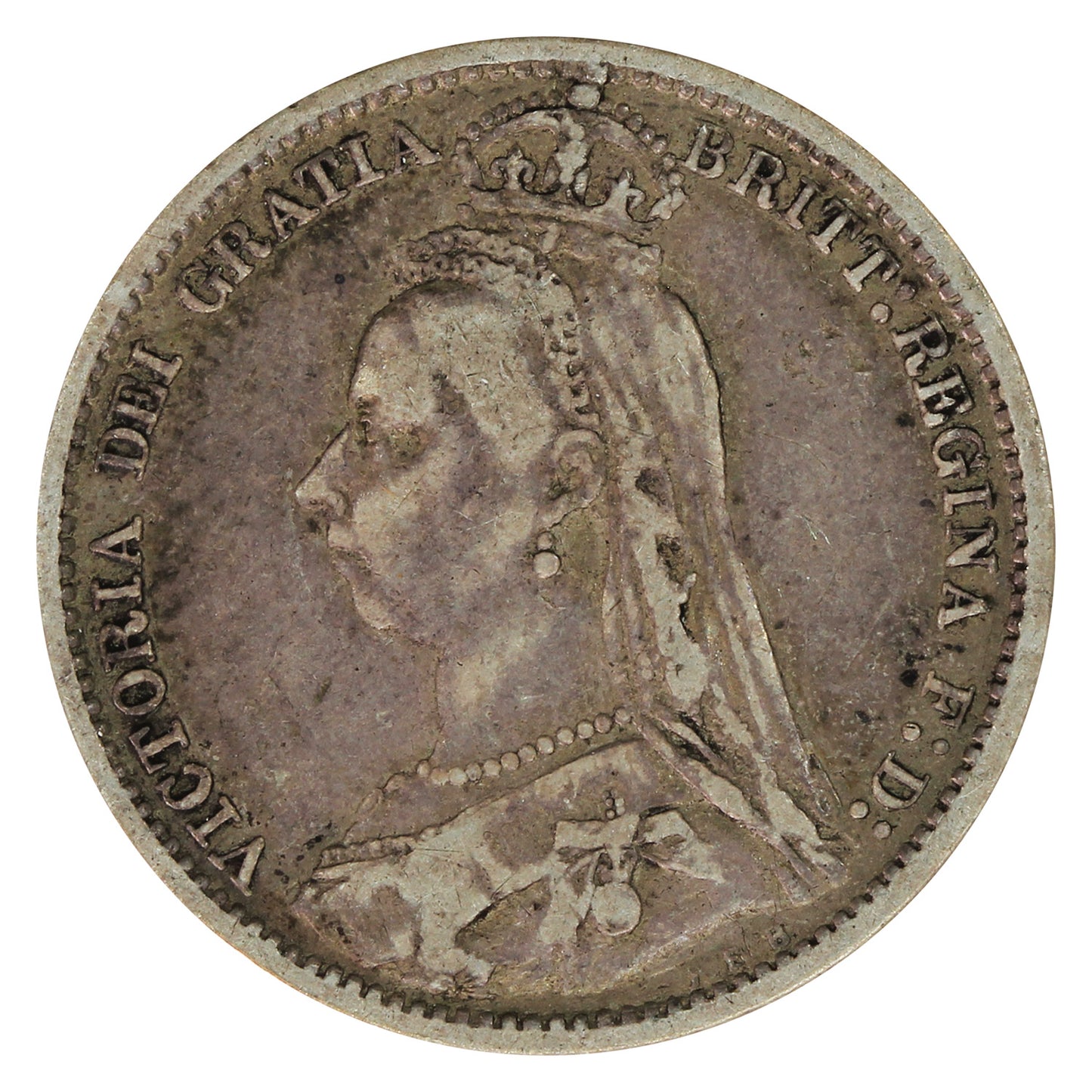 Great Britain 1888 6 Pence F-VF (F15)