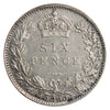 Great Britain 1890 6 Pence VF-EF (VF30)