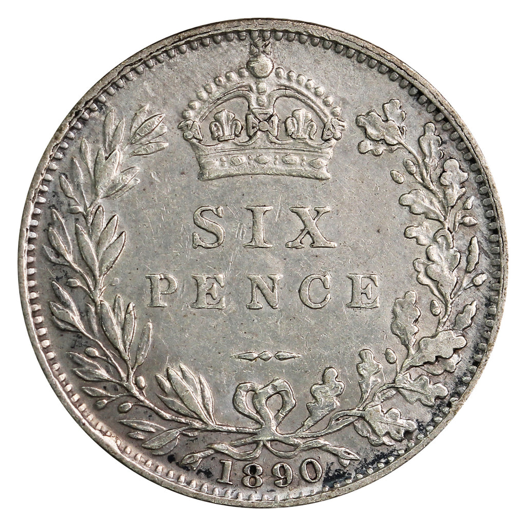Great Britain 1890 6 Pence VF-EF (VF30)