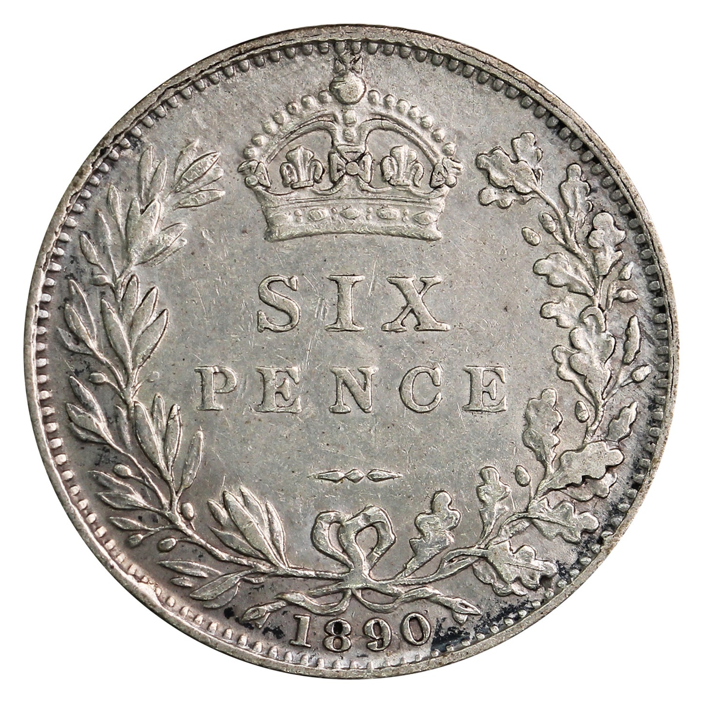 Great Britain 1890 6 Pence VF-EF (VF30)