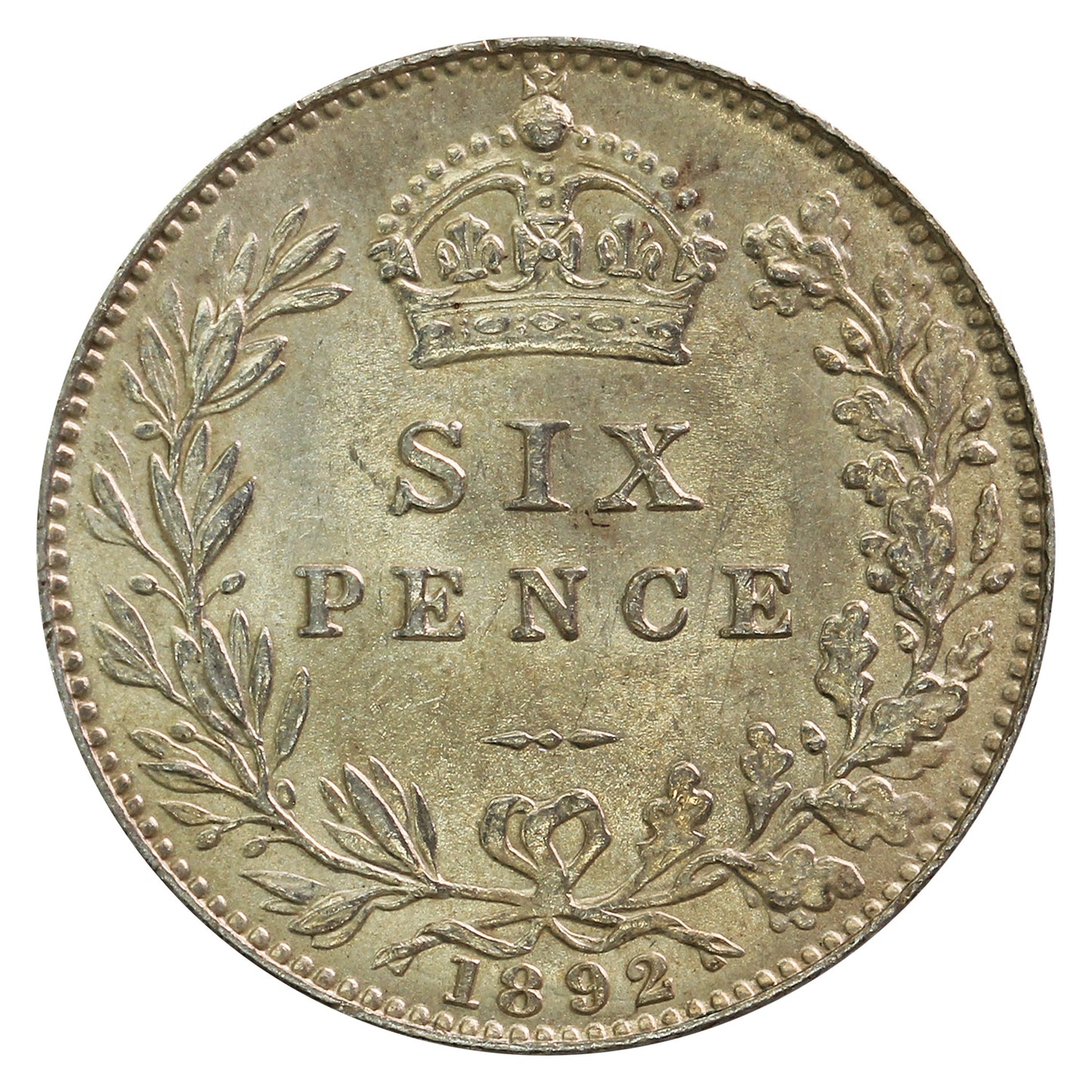 Great Britain 1892 6 Pence Extra Fine (EF40)